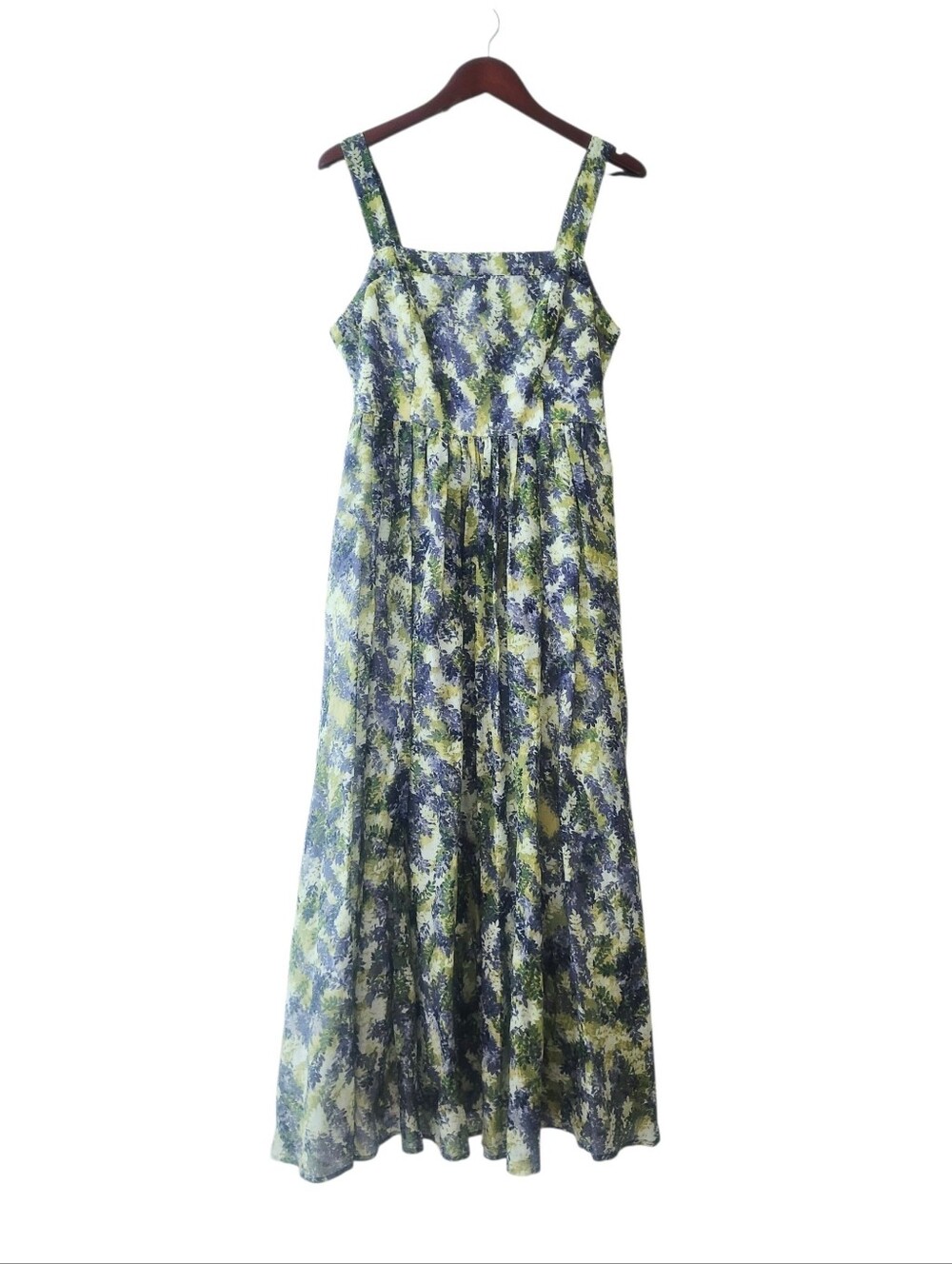 J. Jill Green Floral Midi Dress